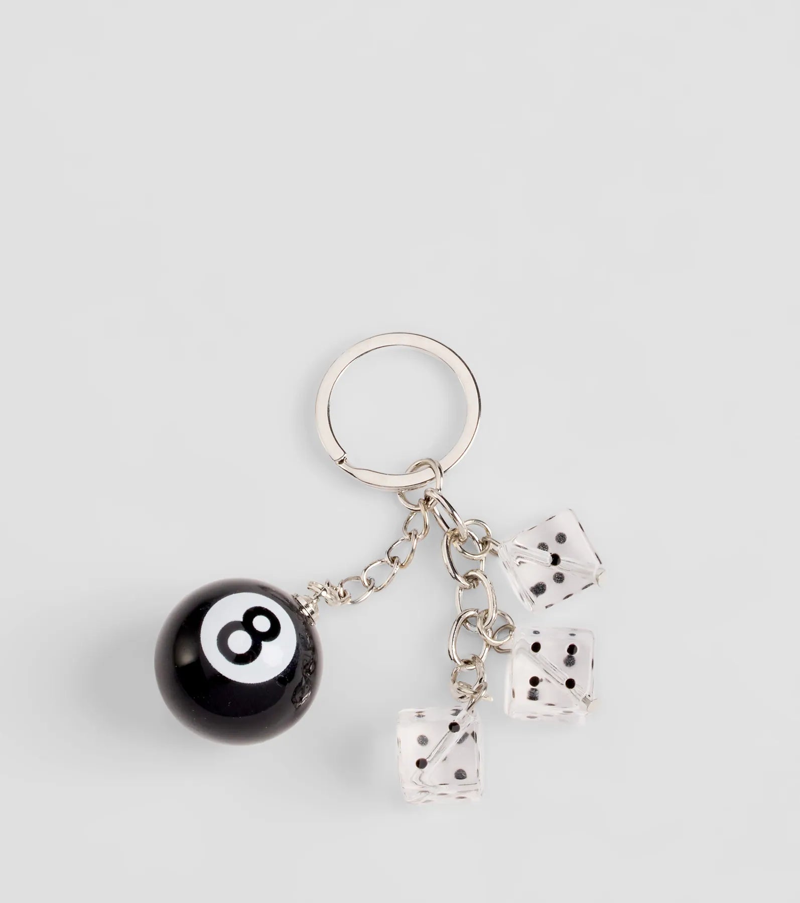 Lucky Streak 8 Ball And Dice Keychain