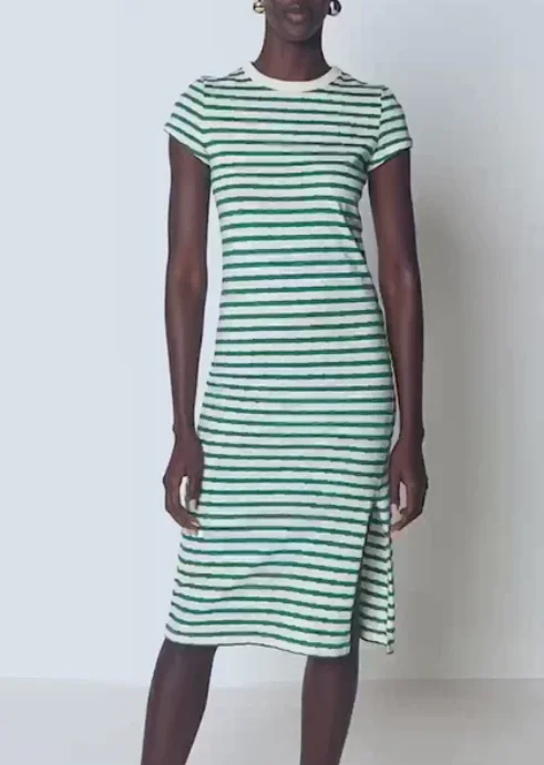 Holiday unclassified dressesNation Ingrid Dress - Verdant Green Stripe Holiday unclassified dresses