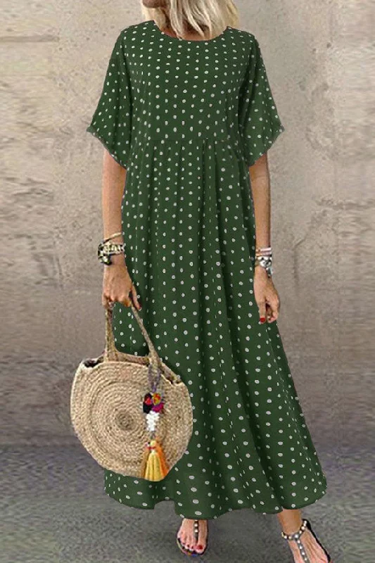 Smocked unclassified dressesPolka Dot Scoop Vacation Dress Smocked unclassified dresses