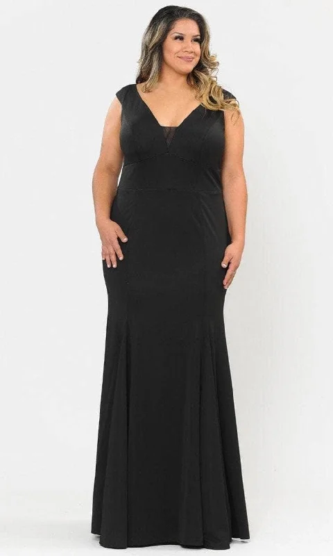 Affordable unclassified dressesPoly USA W1022 - Plunging V-Neck Dress Affordable unclassified dresses