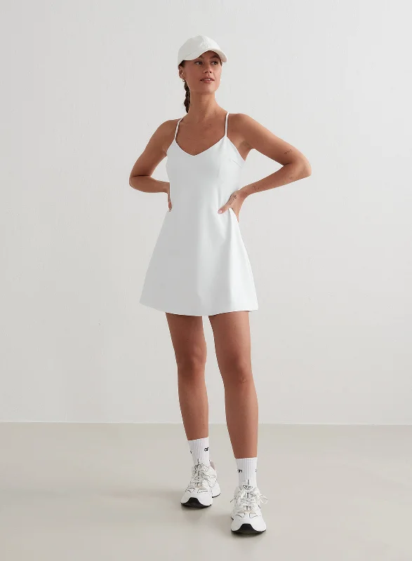 Stylish unclassified dressesWhite Sense Strap Dress Stylish unclassified dresses